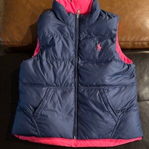 Ralph Lauren Blue and Pink Quilted Vest